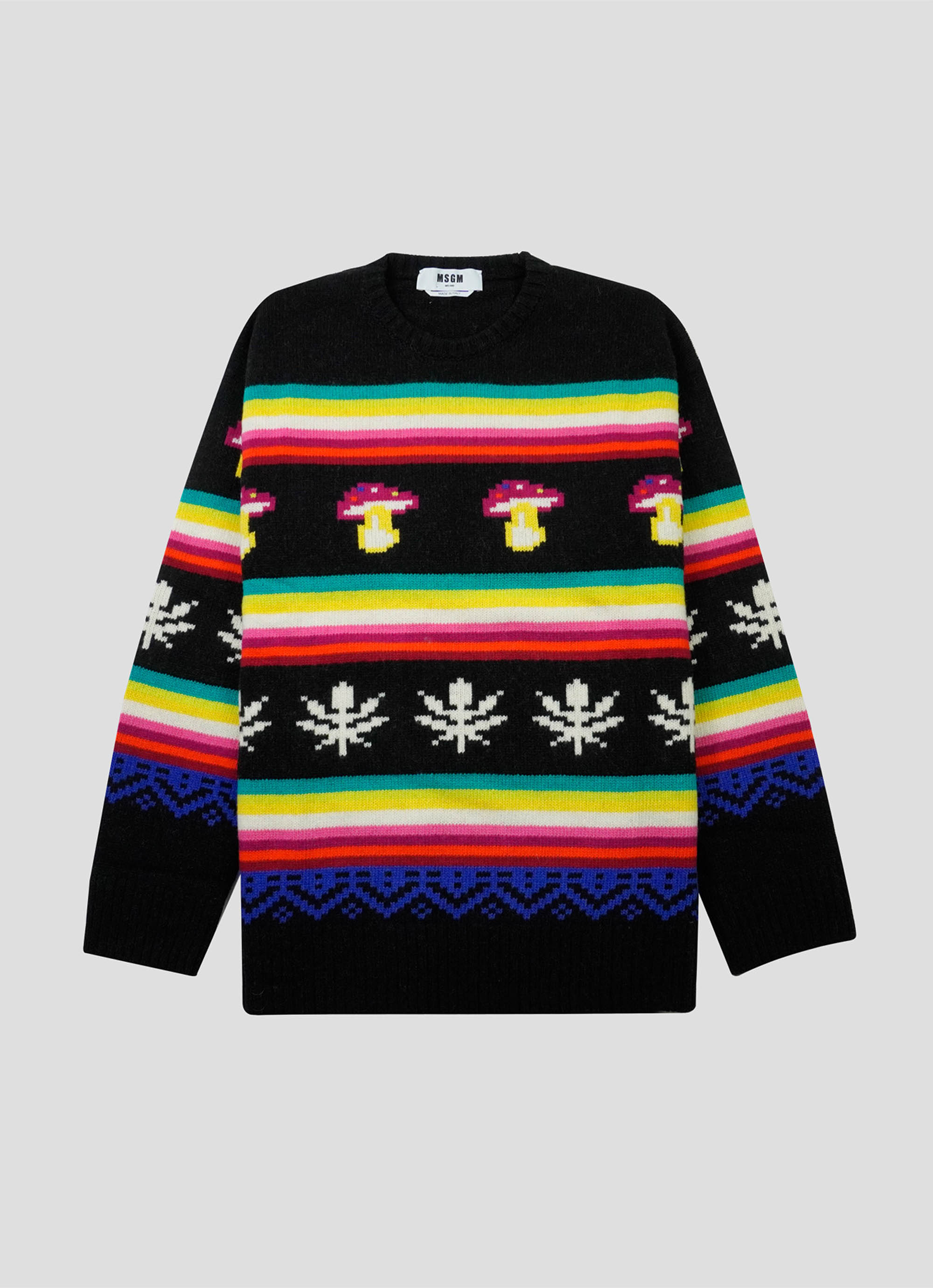 FUNNY MUSHROOM ジャガードセーターの商品画像