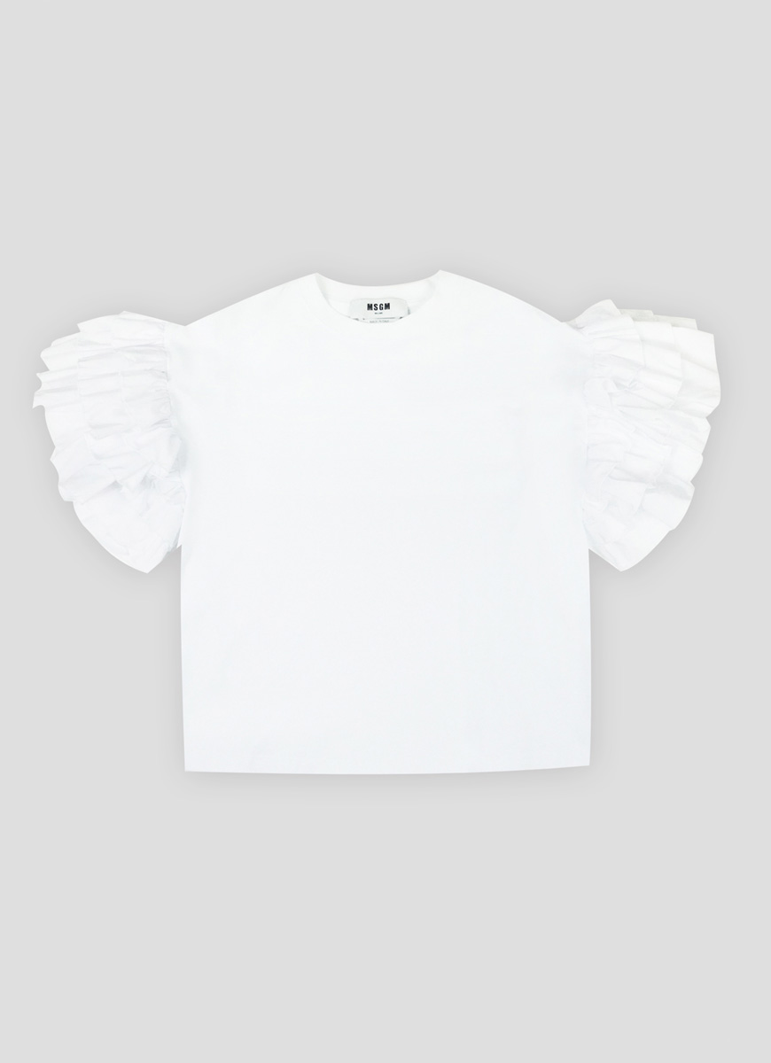 MSGM ( エムエスジーエム ) ラッフルスリーブ トップ