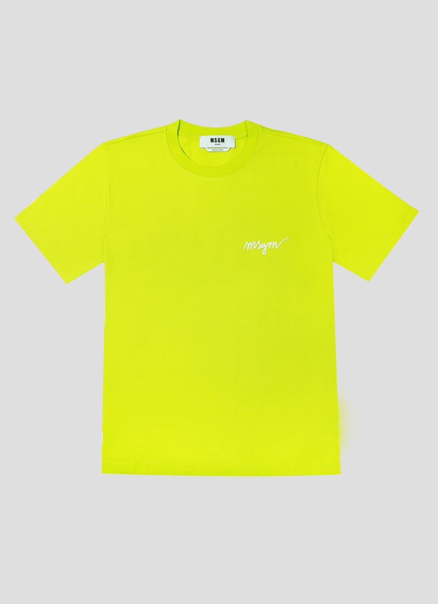 MSGM ( エムエスジーエム ) クルーネック 刺繍ロゴTシャツ