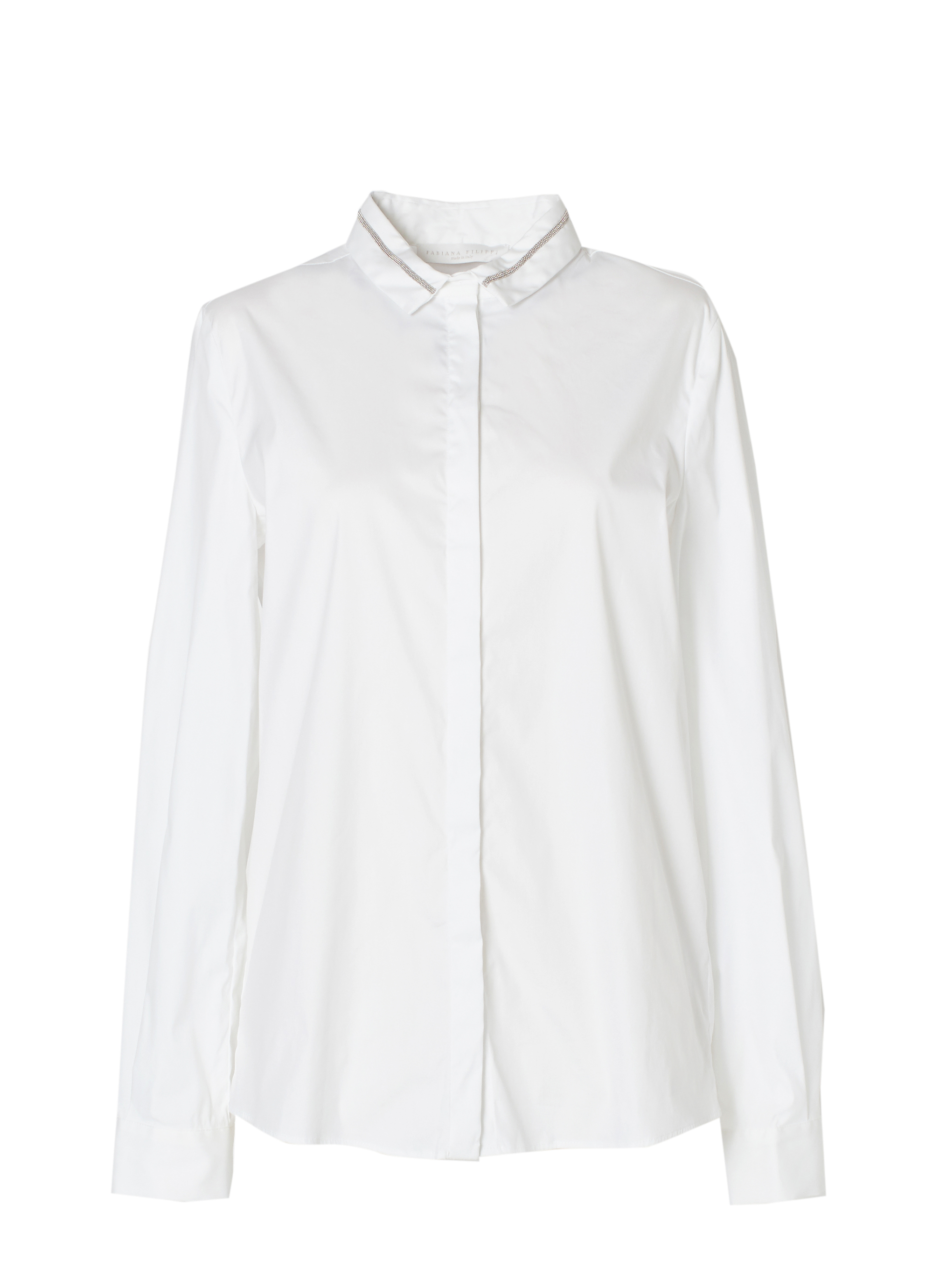 襟ルーチェ付きシャツ