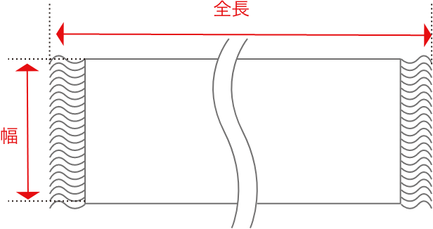 ストールのサイズガイド