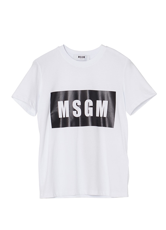 希少white✨ MSGM 定番ロゴプリントTシャツ レディースXS.S.M