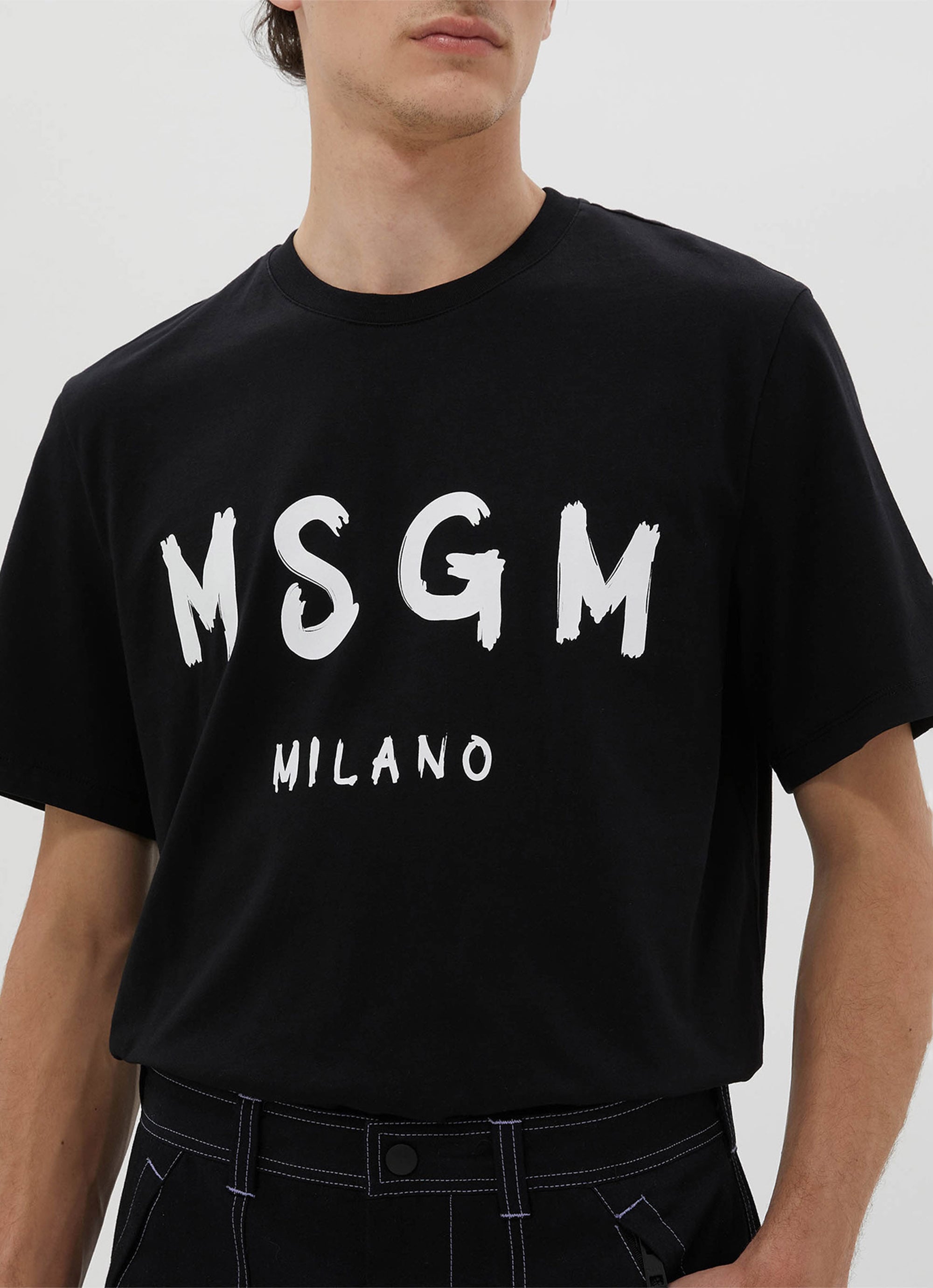MSGM   Tシャツ　ブラック　メンズ
