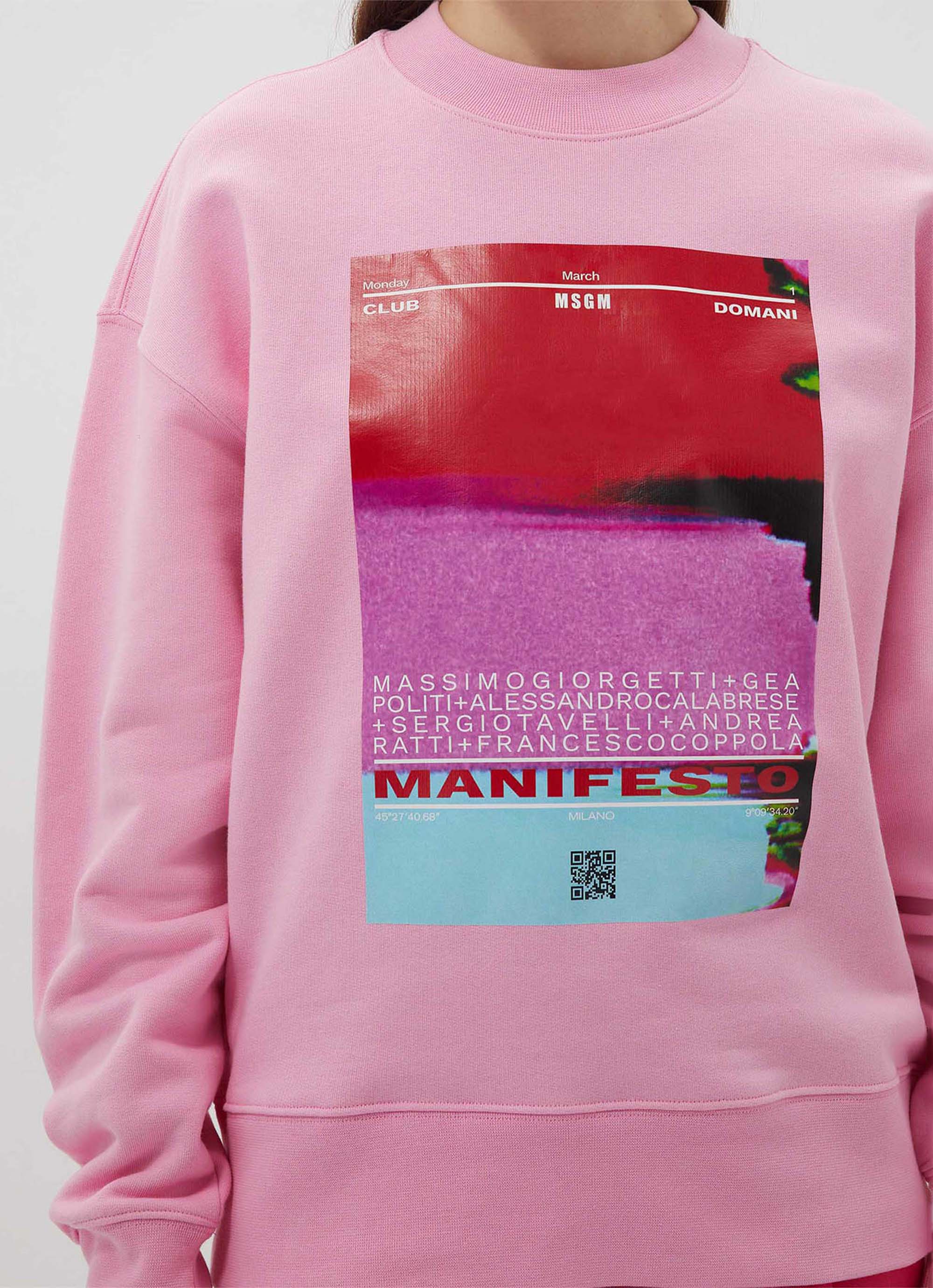 「マニフェスト」コラボレーション スウェットシャツ 詳細画像 ピンク 4