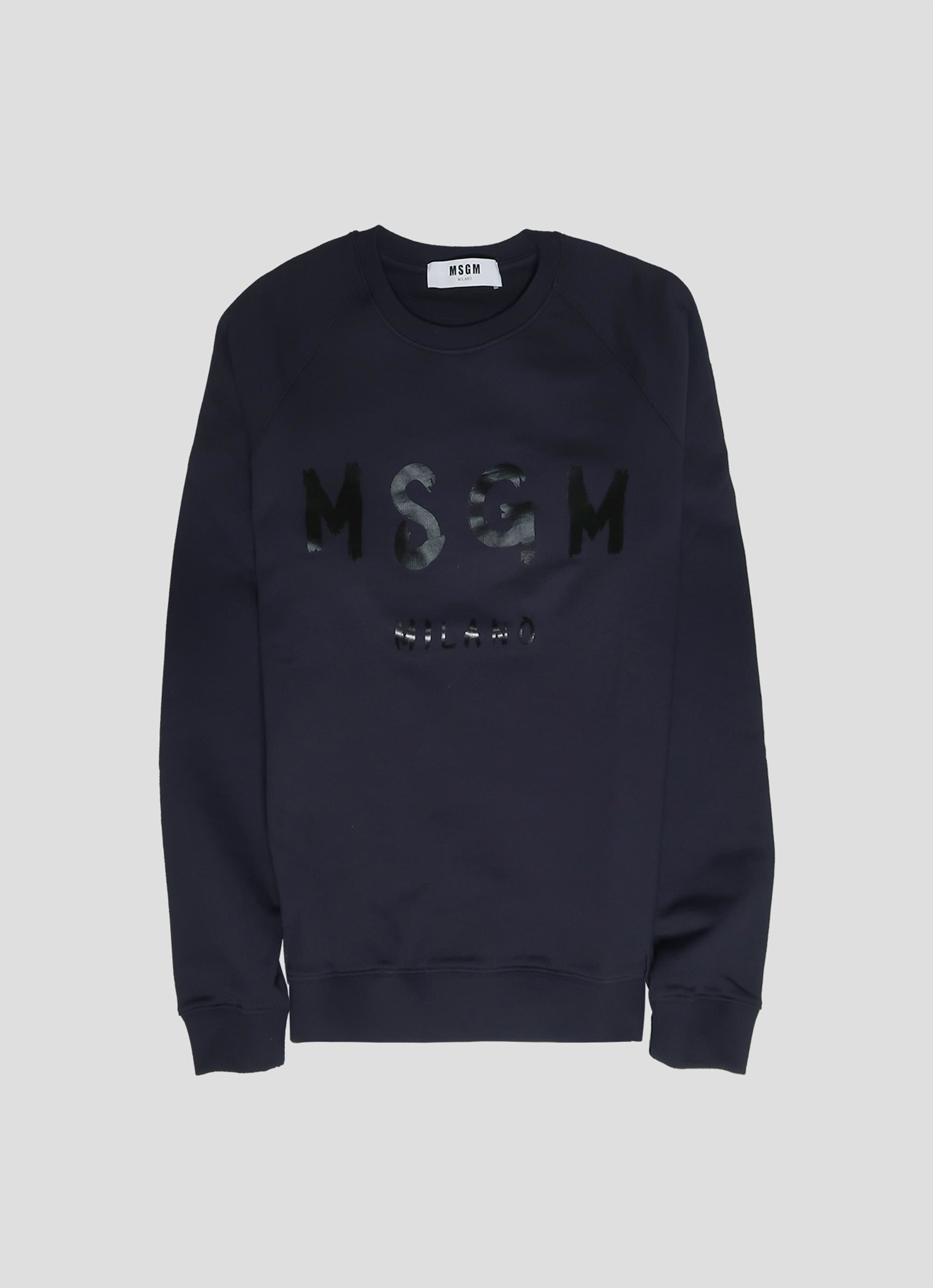 定価は30000円程ですMSGM ブラックロゴトレーナー - omegasoft.co.id