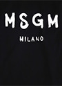 MSGM ブラッシュロゴ 長袖Tシャツ 詳細画像 ブラック×ホワイト 3