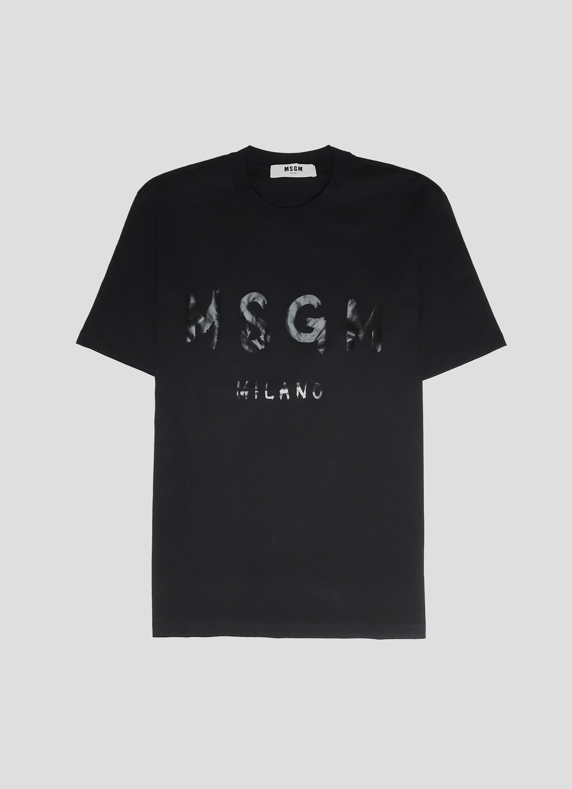 MSGM ブラッシュロゴTシャツ【EXCLUSIVE】 詳細画像 ブラック×ブラック 1