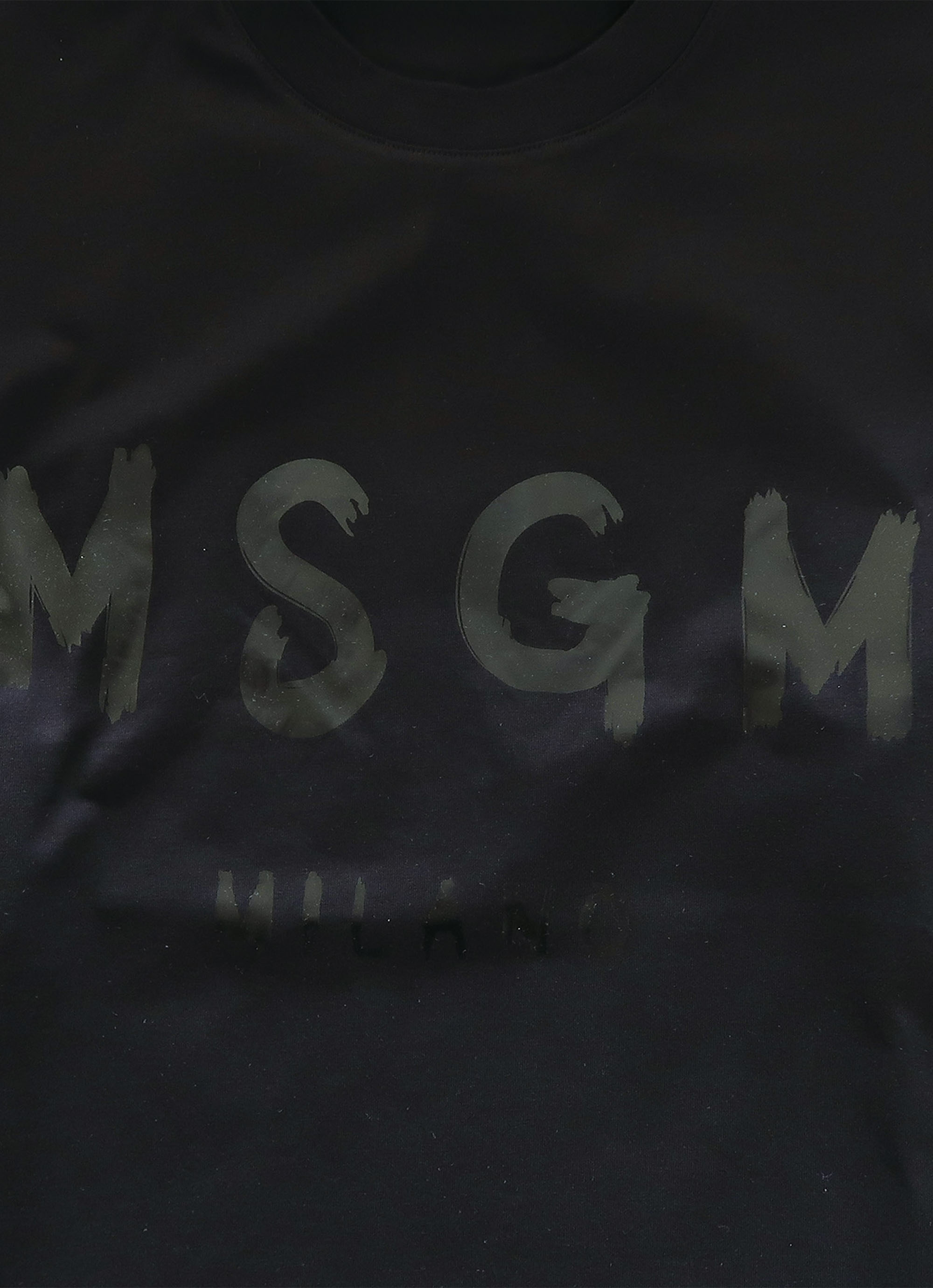 MSGM ブラッシュロゴTシャツ【EXCLUSIVE】 詳細画像 ブラック×ブラック 3