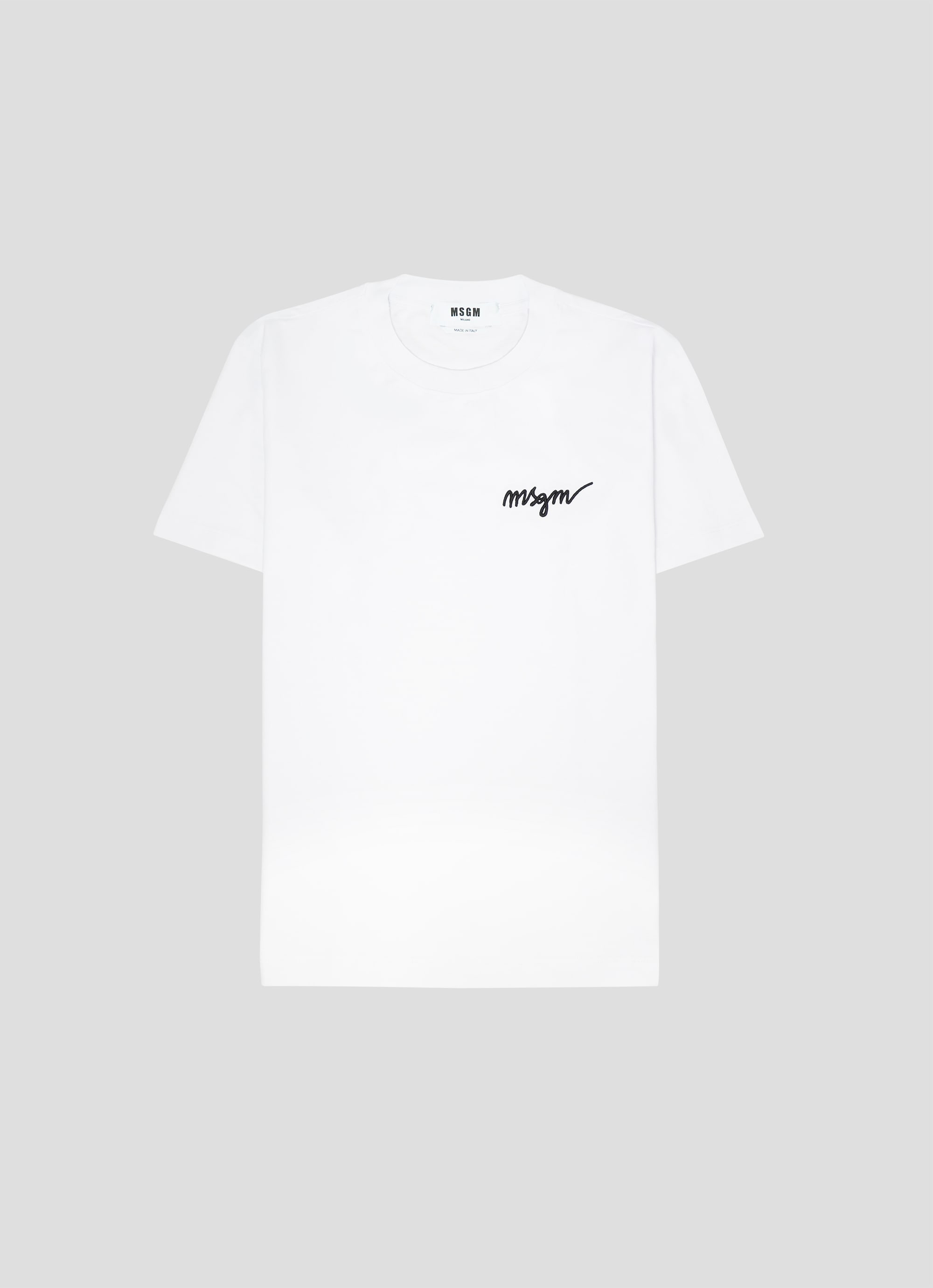 クルーネック 刺繍ロゴTシャツ 詳細画像 ホワイト×ブラック 1