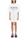 【Basic Color】MSGM ブラッシュロゴ Tシャツワンピース 詳細画像 ホワイト 2