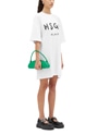 【Basic Color】MSGM ブラッシュロゴ Tシャツワンピース 詳細画像 ホワイト 4