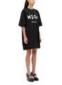 【Basic Color】MSGM ブラッシュロゴ Tシャツワンピース 詳細画像 ブラック 4