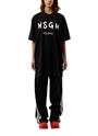 【Basic Color】MSGM ブラッシュロゴ Tシャツワンピース 詳細画像 ブラック 6