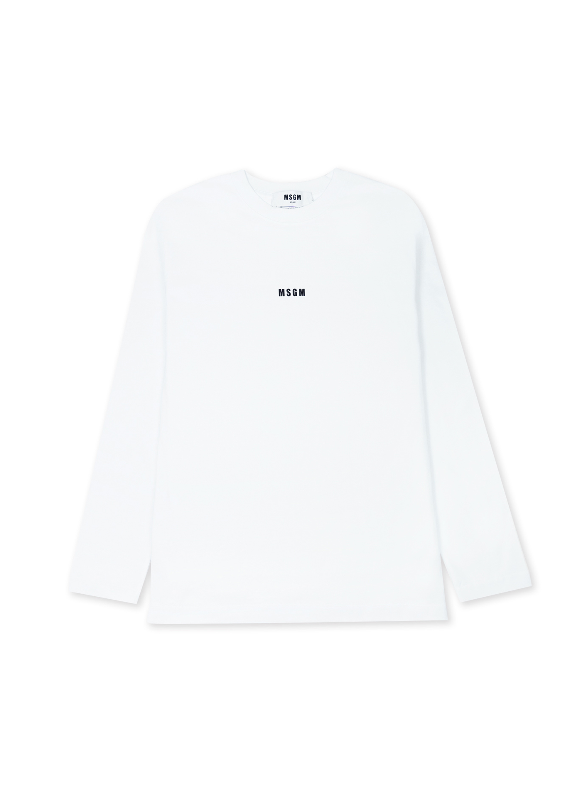 ミニロゴ ロングスリーブ Tシャツ【Basic Color】 詳細画像 ホワイト 1