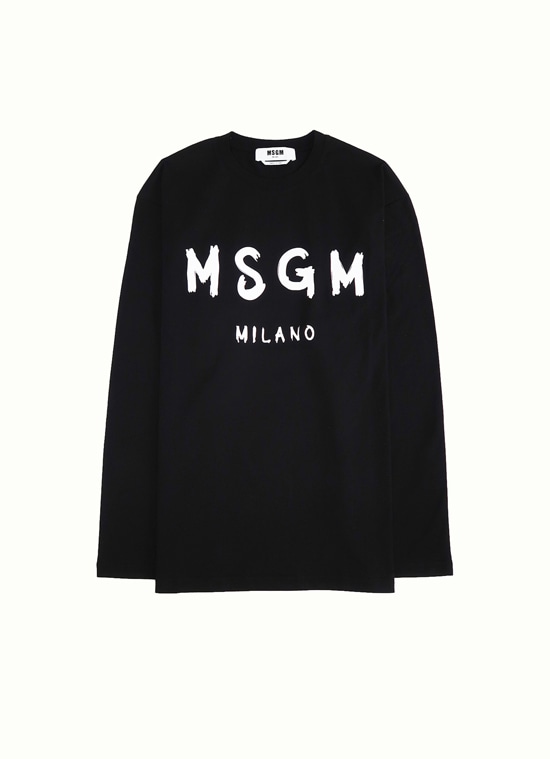 【Basic Color】MSGM ブラッシュロゴ ロングスリーブTシャツ