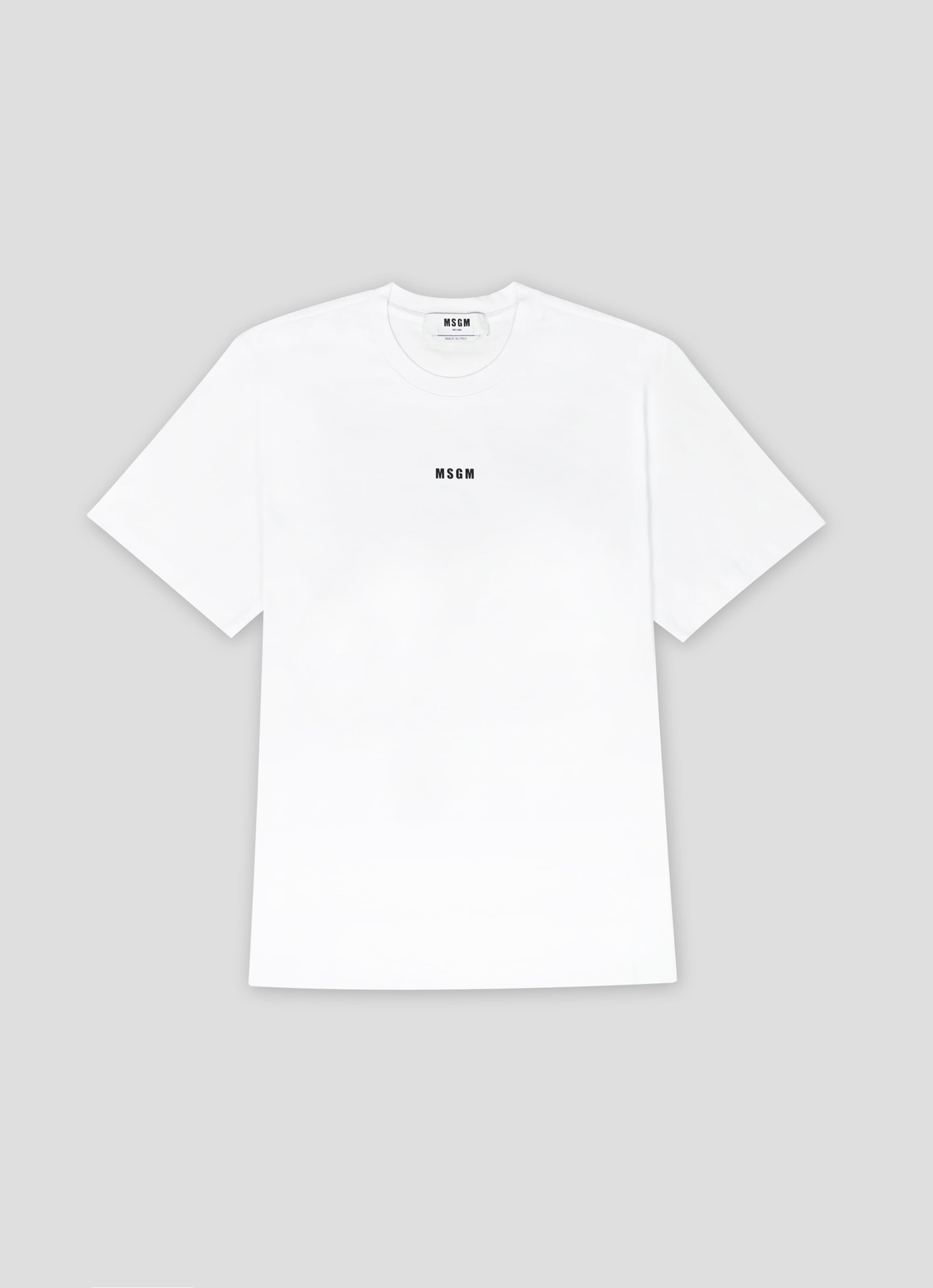 【Basic Color】ミニロゴ クルーネックTシャツ 詳細画像 ホワイト 1