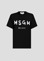 【Basic Color】MSGM ブラッシュロゴTシャツ 詳細画像 ブラック 1