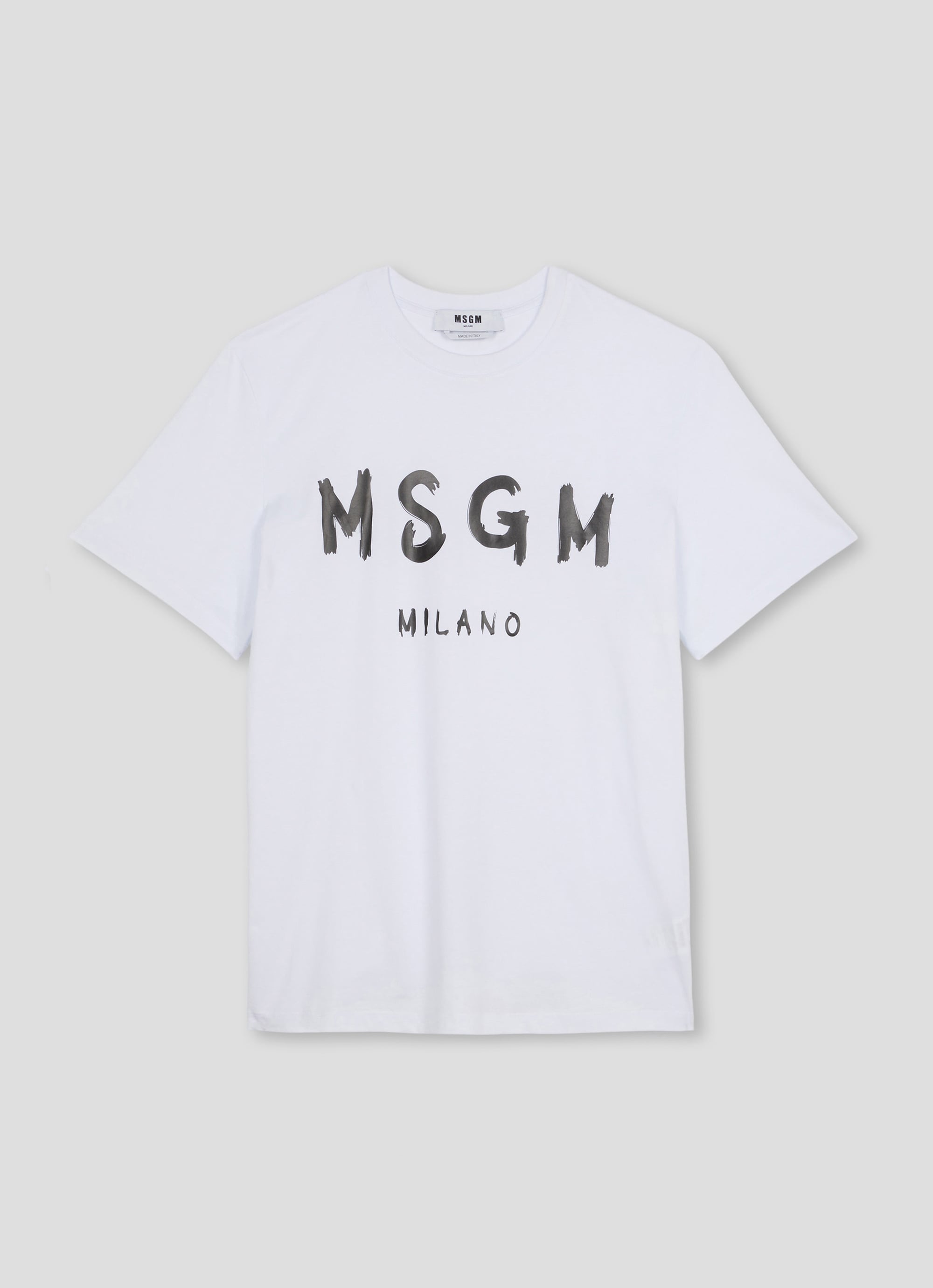 【Basic Color】MSGM ブラッシュロゴTシャツ 詳細画像 ホワイト 1