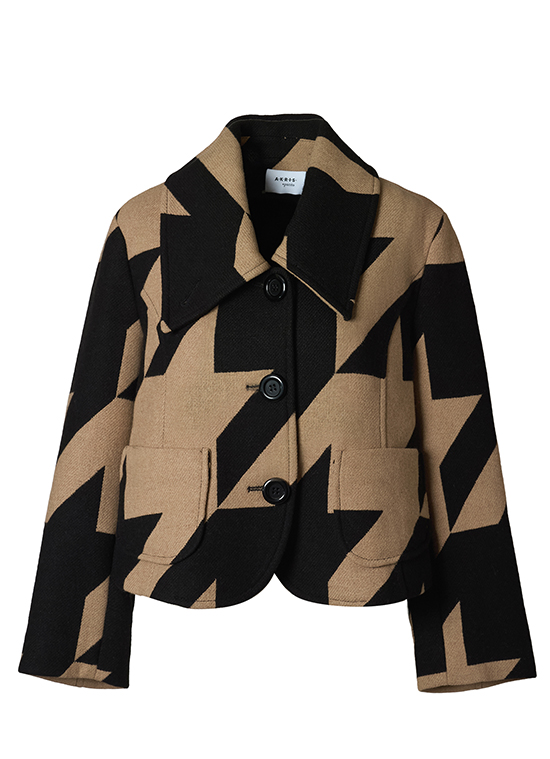 ビッグハウンドトゥース ジャカードジャケット