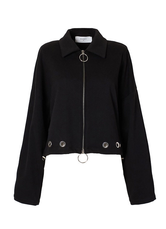 ジップアップ アイレットジャケット