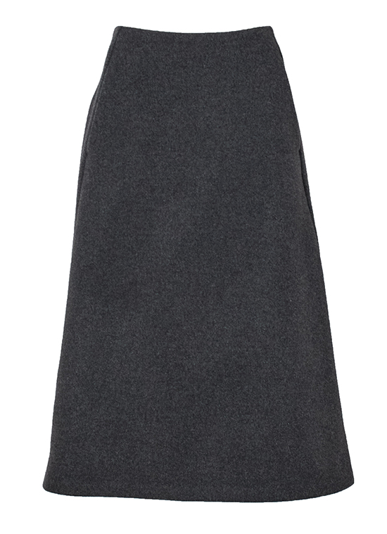 ソフトウール Aラインスカート