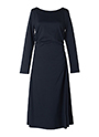 ロングスリーブ レーヨンミックスワンピース 詳細画像 ネイビー 1