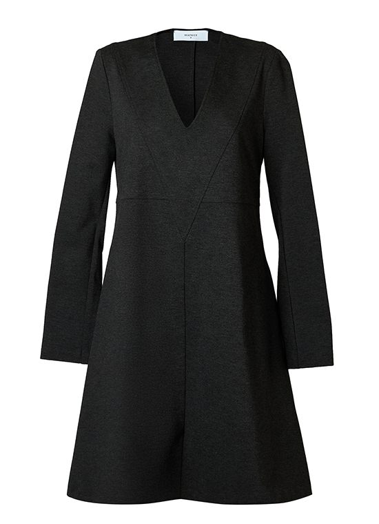 Vネック レーヨンミックスワンピース