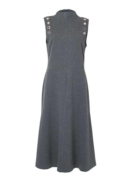 ノースリーブ アイレットワンピース