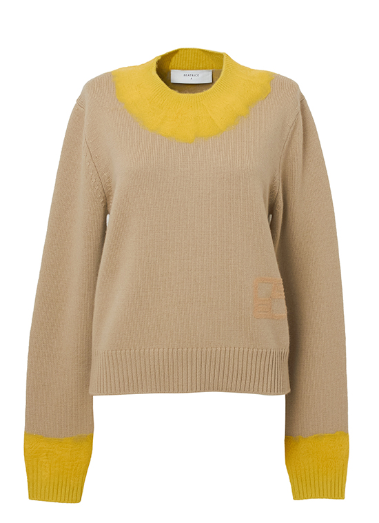 ニードルパンチ ウールニットセーター