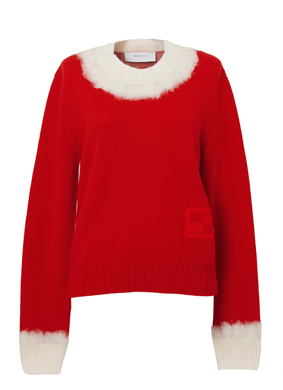 ニードルパンチ ウールニットセーター