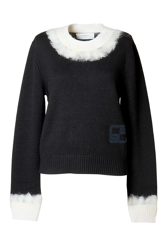 ニードルパンチ ウールニットセーター