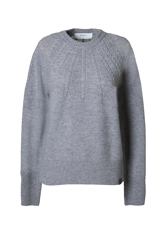 クルーネック ウールニットセーター