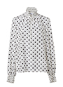 クラシックドット シルクブラウス 詳細画像 ホワイト／ブラック 1