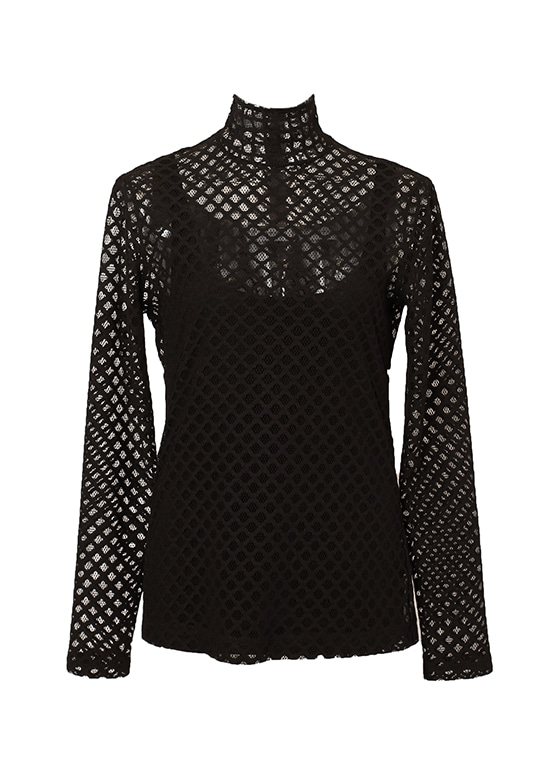 ダイヤモンドメッシュトップス