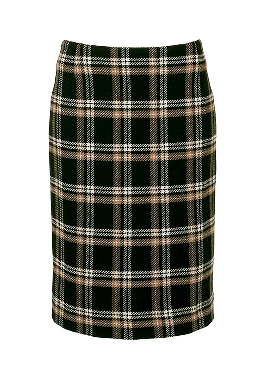 ウールミックスチェックスカート