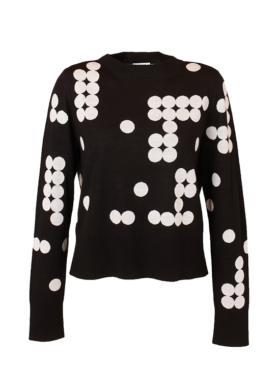 ウールサークルモチーフセーター