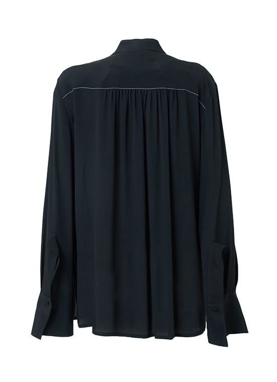 ビーズ刺繍デザイン シルクブレンドブラウス 詳細画像 ブラック 3