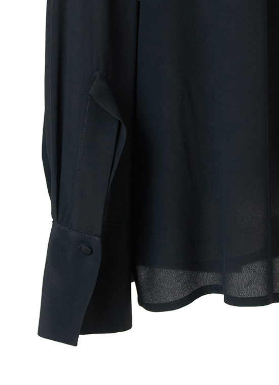 ビーズ刺繍デザイン シルクブレンドブラウス 詳細画像 ブラック 5