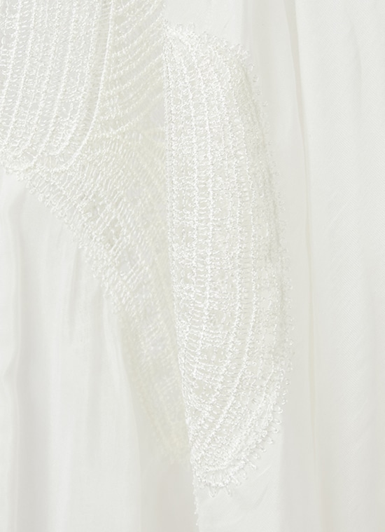 コットンシルク シアーレースブラウス 詳細画像 ホワイト 7