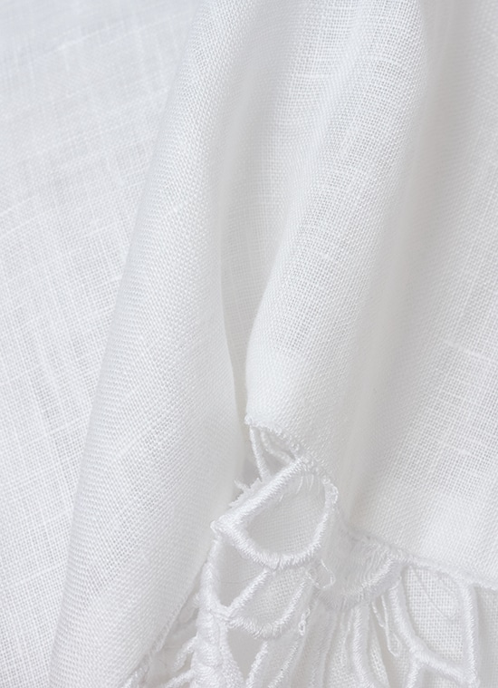 リネン レースディテール ブラウス 詳細画像 ホワイト 7