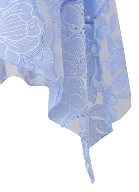 フラワーアイレット バックシアーブラウス 詳細画像 ライトブルー 6