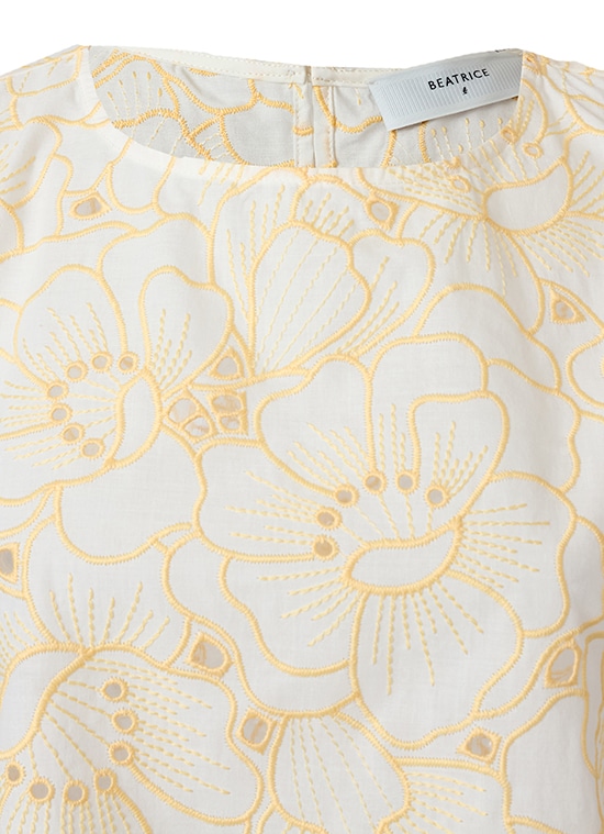 フラワーアイレット ノースリーブブラウス 詳細画像 ホワイト／イエロー 4