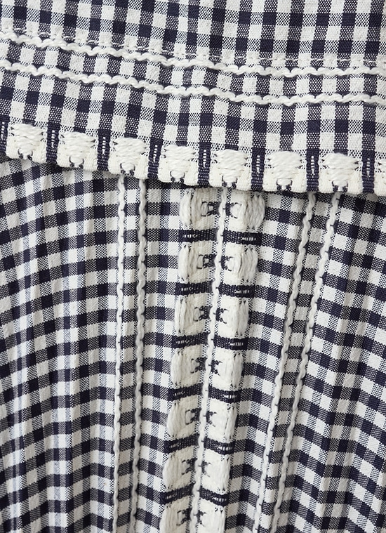 パターンジャカード デザインブラウス 詳細画像 ネイビー／ホワイト 7