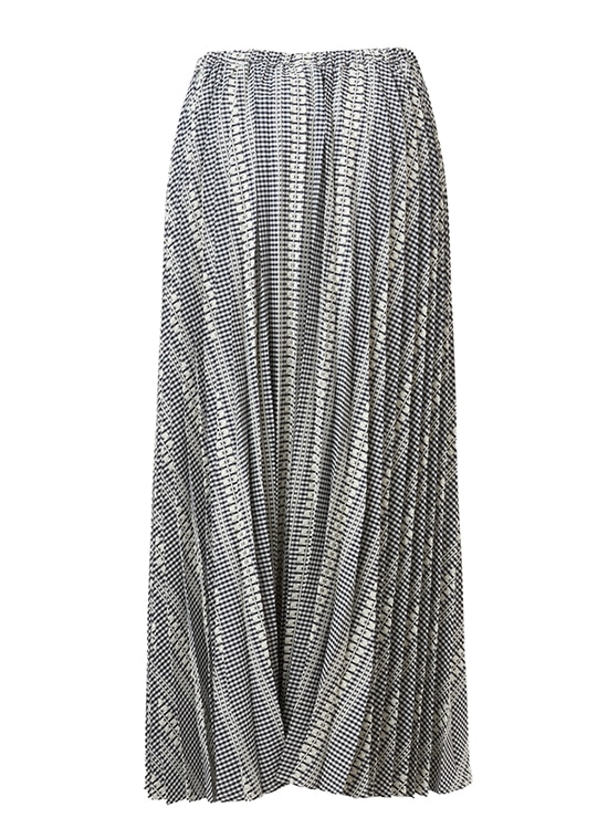 パターンジャカード プリーツスカート 詳細画像 ネイビー／ホワイト 3