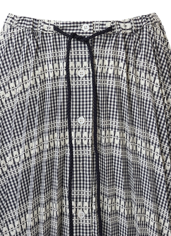 パターンジャカード プリーツスカート 詳細画像 ネイビー／ホワイト 4