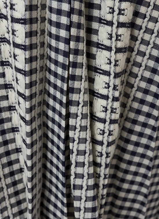 パターンジャカード プリーツスカート 詳細画像 ネイビー／ホワイト 6