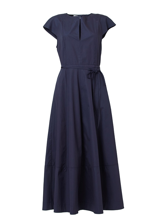 コットン ノースリーブフレアワンピース 詳細画像 ネイビー 1