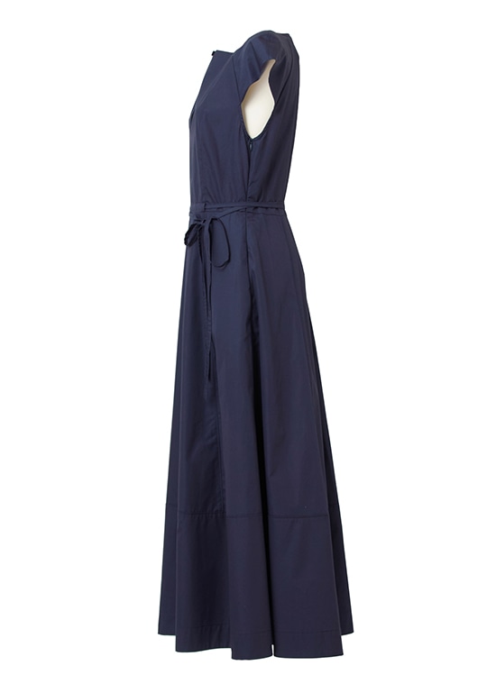 コットン ノースリーブフレアワンピース 詳細画像 ネイビー 2