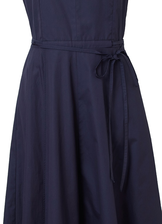 コットン ノースリーブフレアワンピース 詳細画像 ネイビー 6