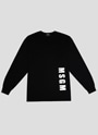 MSGM NEW LOGOプリントロングスリーブTシャツ【Japan Exclusive】 詳細画像 ブラック×ホワイト 1
